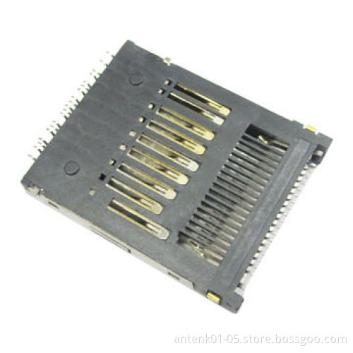 SIM Card Connector, Push Push (19-pin), Board Top